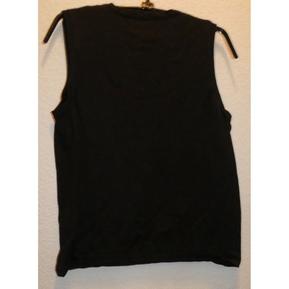 Women's Black Silk and Nylon Tank Top, Ralph Lauren, Large - Picture 3 of 4